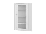 Ruffin Display Cabinet, 1 Door, 4 Shelves, White B097P474260