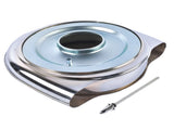 Round Chrome Air Cleaner Steel Housing Silver with Paper Filter Fits for 5 1/8" Neck 98093872