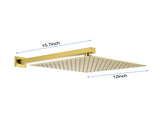 12 inch Wall Mount Rainfall Square Shower Head 10710082