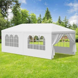 ZNTS 10x20' Outdoor Garden Gazebo Wedding Party Tent Canopy Marquee with 6 Removable Sidewalls W2185P192559