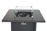25" H x 30" W Steel Outdoor Fire Pit Table with Lid B120142292