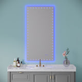 ZNTS 48X24 inch LED Bathroom Mirror with Lights Backlit RGB Color Changing Lighted Mirror for Bathroom W1820122114