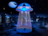 8.8 FT Halloween Inflatable UFO Yard Decoration, Fun Tall Blow up Yard Decor with Built-in LED 24974284