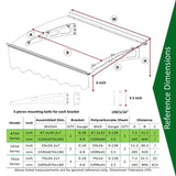 ZNTS DA4734W Series Door Window Awning Made of 0.137 Inch Thick Crystal Solid Polycarbonate Sheet and W2205P179738