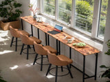 71-Inch Bar Table - 209 lbs Capacity Pub Height Table with Durable MDF Top & Metal Frame, 32397653