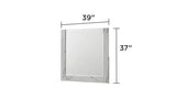Mist Mirror Two-Tone High-Gloss Marble & Lacquer Frame with Oversized Reflective Surface G150108675