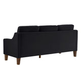 Modern 3 Person seat Sofa Couch with Scooped Armrest/Wood legs,Upholstered Velvet 3-seat Sofa with W2186P143472