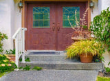 Handrails for Outdoor Steps, Iron Handrail Fits 1 Step, Transitional Handrail with Installation Kit, 99378762