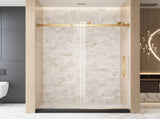 Frameless Single sliding shower door 56-60 "W x 76" H, 1/4 " Clear Tempered Glass, Explosion W1675P307006
