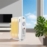 Compact Oil-Filled Heater - 700W Power, 360&deg Convection Heat, Multiple Safety Protections, 94798866