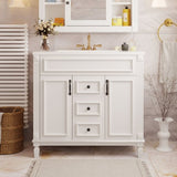 ZNTS 36'' Bathroom Vanity with Top Sink, Modern Bathroom Storage Cabinet with 2 Soft Closing Doors and 2 18941742