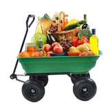 Folding car Poly Garden dump truck with steel frame, 10 inches. Pneumatic tire, 300 pound capacity, W22752500
