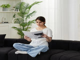 Chenille sectional sofa with 2 pillows,Symmetrical Modular Sofa Sectional for bedroom, living room, W834P389131