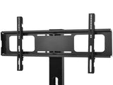 Wooden Storage TV Stand Black Tempered Glass Height Adjustable Universal Swivel Entertainment Center W241P300328