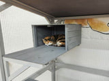 71.2" Tall Outdoor Cat Enclosure Catio with Wheels, Wooden Cat Cage, Multi-Level Cat House with 54082704