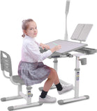 Desk for Kids Desk and Chair Set Kids Art Desk Drafting Table Desk Set with Adjustable Height, 80132099