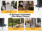 Matte black 2-tier ABS plastic handrail for patio stairs 17829459