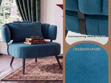 Decorative armchair with a spring seat cushion and slipcover, Chenille living room tub chair, W5188P462024