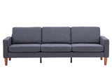 180*76*85cm Linen Solid Wood Legs Second Generation Three Seats Without Chaise Concubine Solid Wood 32817875