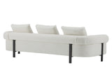78" Modern 3-Seater Beige Upholstered Sofa, Oversized Comfy Couch with 3 Plush Pillows for Living N767P308857B