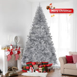 7 FT Artificial Christmas Tree, Unlit Hinged Christmas Pine Tree with 1250 Branch Tips and Sturdy 27089939