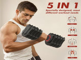 Adjustable Dumbbell of 22.5LB-1Sec Adjustable Dumbbell Weights-5 in 1 Free Weights Dumbbells 80239668