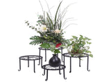 4 Plant Shelves with 4-1 Round Pattern in Black Baking Paint 87824548