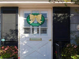 24in Pre-lit Outdoor Christmas Wreath Decoration, Lighted Metal Wreath with Golden Bow, Green and 30783060