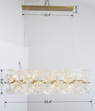 ZNTS Modern American cylindrical crystal chandelier-18 bulbs W116978795