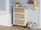 Shoe Storage Cabinet for Entryway,Modern Shoe Cabinet Storage with 3 Flip Drawers,Slim Freestanding 97899433
