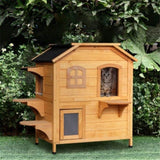 ZNTS Wooden Cat House （Prohibited by WalMart） 41054549