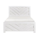 Contemporary White Finish Queen Size Panel Bed Wooden Bedroom Furniture 1pc, Bed in a Box B011P250483