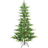 Artificial 6ft Green LED-lit Christmas Tree with 502PE/PVC Mixed Branch Tips,Hinged Premium & 26778772