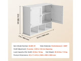 Bathroom Wall Cabinet with 2 Doors and Adjustable Shelf, Wall-Mounted Storage Organizer for 28412213