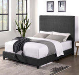 Queen Size Charcoal Grey Upholstered Platform Bed B108P160250