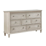 Traditional Design Bedroom Furniture 1pc Dresser of 7x Drawers Light Brown Finish Clipped Corners B011P207858