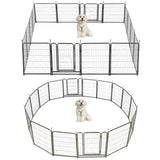 ZNTS 16 Panels Dog Playpen for outdoor,yard,camping,31.6"Height dog fence with 2 doors. 00676865