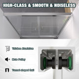 56-60"x74" Aluminum Frame Double Sliding Shower Door,Bypass Bathroom Sliding Door with Premium 1/4" W2011P330163