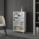 Charco Bookcase in Melamine with Six Shelves, Black B128P244989