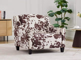 Mirod Comfy Accent Chair with Tufted Backrest, Bedroom Single Seat Arm Chair with Wooden Legs, N760P253363M