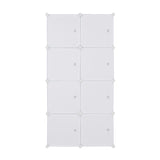 ZNTS 8 Cube Organizer Stackable Plastic Cube Storage Shelves Design Multifunctional Modular Closet 74329266