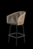 Outdoor Bar Stools Set of 4, 4-Piece Patio Bar Stools Armrests, All Weather Rattan Bar Chairs W640P256797