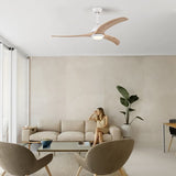 (Same SKU W1592P176976) 52" Ceiling Fan, Solid Wood Blades Ceiling Fan With Light with Remote W1592P268382