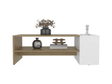 Galatia Coffee Table, 1 Shelf, Natural Oak / White B097P474259