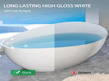 63" Freestanding Solid Surface Bathtub, Luxury Engineered Stone Resin Freestanding Soaking Bathtub T5287P510107