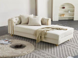 66.9''W Velvet Chaise Lounge,Luxury Modern Chaise Furniture,Tufted Back with 2pcs toss pillows for W579P224630