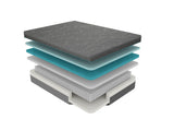 14-inch Queen Size Bed Mattress Gel-Infused Memory Foam Hybrid Mattress, Dark Gray, Mattress in a B011P213338
