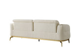 Zoe Modern style Sofa made with wood and Gold accents in Cream G150109333