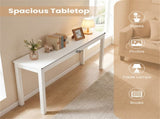 48" Solid Wood Leg Console Table, Narrow Farmhouse Entryway Table for Hallway & Sofa - White 27486499