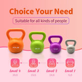 Kettlebell Sets, Strength Training Kettlebells Weight Set for Women, Vinyl Coated Kettle Bell for 36685825